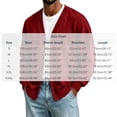 thumbnail image 2 of BRGZLK Cardigan Sweaters for Men Button Down V Neck Long Sleeve Sweaters Open Front Solid Color Lightweight Business Knitted Sweater Tops Coat 2026 Fall Winter Outwear A#Red S, 2 of 5