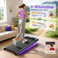 thumbnail image 4 of Evitormill Incline Walking Pad, 4 in 1 Under Desk Treadmill with Remote Control and LED Display, Compact Treadmill for Home & Office, Black, 4 of 10
