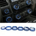 thumbnail image 4 of Audio Knob Ring Climate Control Knob Ring 6PCS AC Audio Headlight Button Covers Blue Short Type Replacement For   4-Wheel Drive Trailer 2018-2020, 4 of 8