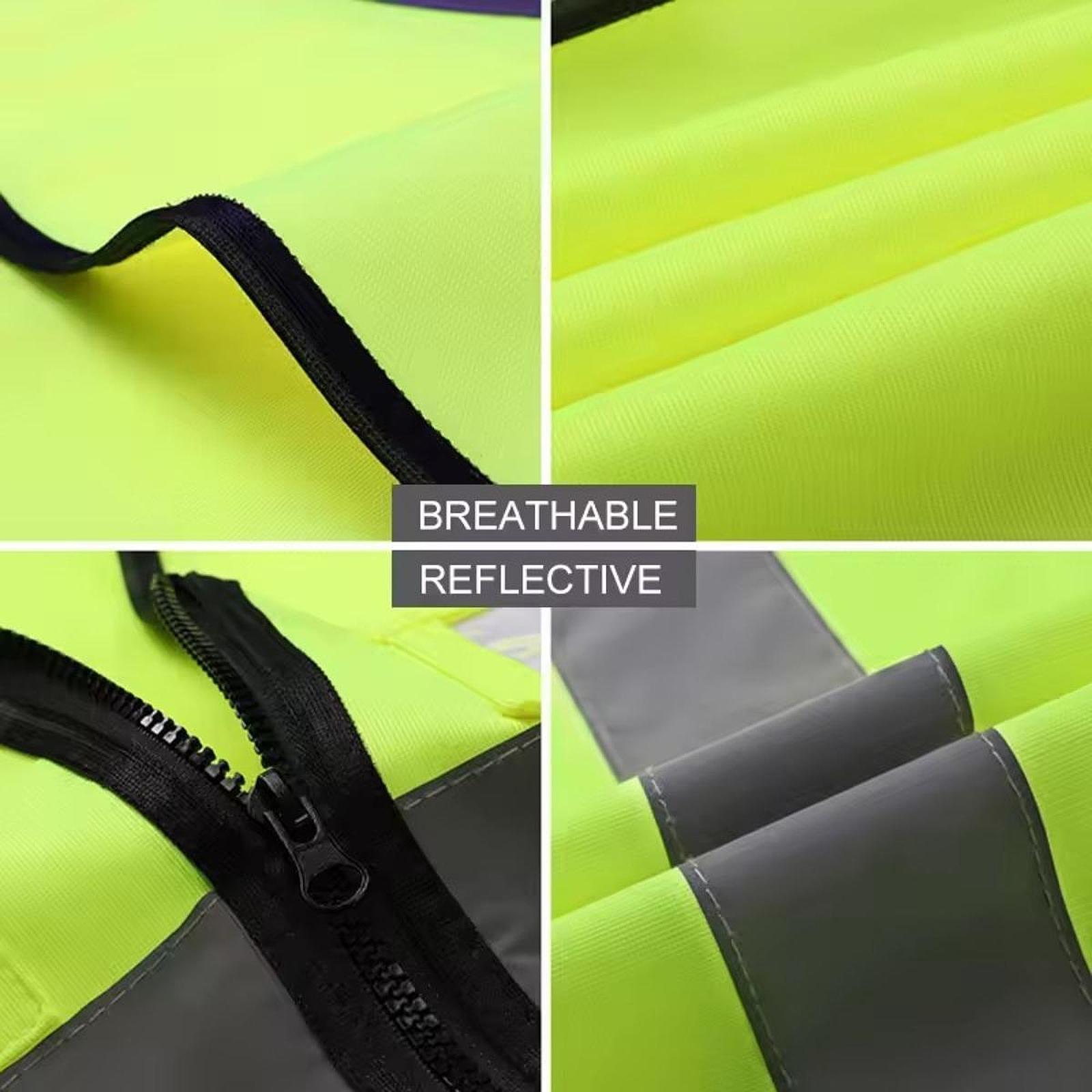 Reflective Safety Vest Work Clothing High Visibility Lightweight Long Sleeve for Men Women Surveyors