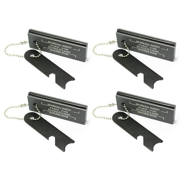 Fire Starter Survival Kit, Magnesium Waterproof Matches Ferro Flint Block,Outdoor Survival Firesteel Gears with Striker for Camping Hiking Hunting Emergency(4 Pack)