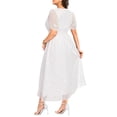 thumbnail image 2 of Vestido Pinup Fashion para mujer, talla grande, maxi de gasa blanca, 2 of 7