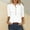 White, variant on Yaoyar Womens 3/4 Sleeve Blouses Casual Loose Fit Solid Color Button V Neck Tops Ladies Three Quarter Length Sleeve T-Shirts