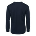 thumbnail image 3 of Men's Cotton Long Sleeve Ribbed Cuff Crewneck T-Shirt, Pack of 2 L, Navy, 3 of 3