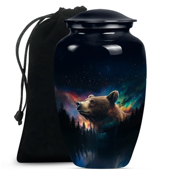 Bear Urn, Cremation Urns for Burial, Urn for Ashes for Women, Urn for Ashes Adult Male, Human Urns for Ashes Adult, Large Urns for Human Ashes (Size - 10inch)