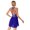Royal Blue, variant on YiZYiF Womens Glittery Rhinestone Figure Skating Dress Sheer Mesh Patchwork Backless Modern Lyrical Dance Dress