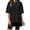 B1-Black, variant on Women's 2 Piece Outfit Sets Black Oversized Short Sleeve T-Shirt and Biker Shorts Tracksuit Summer Lounge Sets, Size L