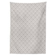 thumbnail image 3 of Ambesonne Damask Tablecloth Rectangular Table Cover, Oriental Tile, 52"x70", Taupe White, 3 of 4