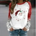 thumbnail image 2 of IROINNID Christmas Sweatshirts for Women Crewneck Long Sleeve Shirt Printed Loose Fit Tops Casual Holiday Pullover,Red, 2 of 4