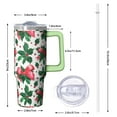 thumbnail image 2 of 30oz Christmas Tree Tumbler with Lid and Straw, Stainless Steel Cup with Handle Red Bowknot Travel Mug, Holiday Presents, 2 of 5