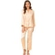 thumbnail image 1 of Conjuntos de pijama para mujer Ropa de dormir de manga larga con botones Traje de noche suave para mujer Conjuntos de salón Pj Champán ligero XS, 1 of 6