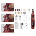 thumbnail image 1 of Mini bolígrafo grabador, de herramientas múltiples, carga USB eléctrica, rectificadora inalámbrica, herramienta giratoria para joyería, , rojo Macarena amoladora, 1 of 8