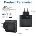thumbnail image 3 of Cargadores de pared de 6 puertos Adaptador de cargador USB ligero para iPhone 14 13 12 Huawei Likrtyny Para estrenar, 3 of 3