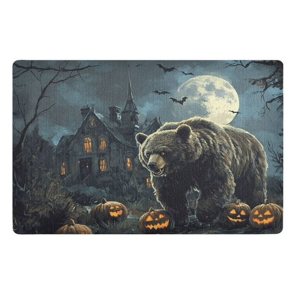 BZSMCE Floor Mats 32x20in Halloween Bear Pattern Creativity Doormats