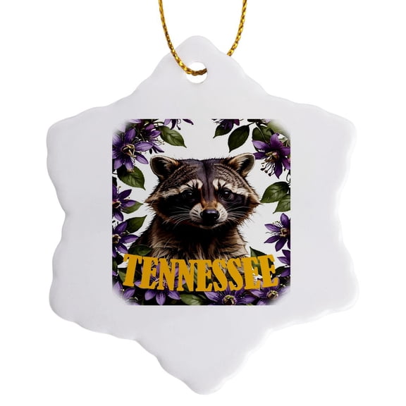 3drose, for the Love of Tennessee, 3 inch Snowflake Porcelain Ornament