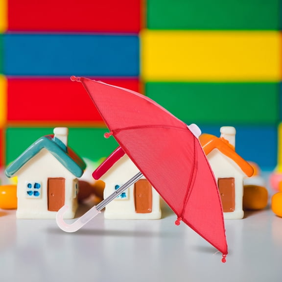 Set of 3 Mini Doll Umbrellas for 18 Inch Doll Accessories, Small Openable Umbrella Ornaments