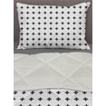 thumbnail image 3 of Royal Comforter & Sham Bedding Set, Medieval Victorian Style Culture Western in Modern Hipster Art, 3 pcs Duvet Set Microfiber Filling Quilt, 5 Sizes, Black White, by Ambesonne, 3 of 4