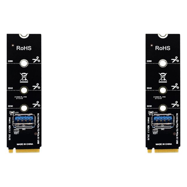2uds. M.2 NGFF M-Key a USB3.0 Convertidor NGFF M.2 a PCI-E X1 Adaptador convertidor USB3.0