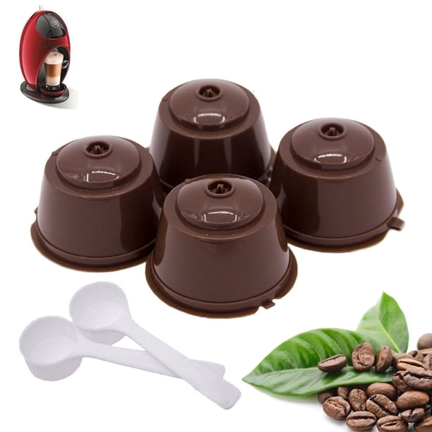Teissuly 4Pcs Refillable Reusable Coffee Capsule Pods Cup With 2 Coffee Spoon Teissuly WER202311274166
