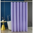 thumbnail image 5 of Textured Fabric Shower Curtains 72 Inches by 72 Inches, Lavender Checkered Printed Bathroom Curtains Machine Washable, 5 of 5