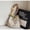 Beige, variant on Colorful pearl wool knitted bag, woven shoulder bag, beach casual tote bag