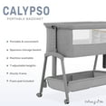 thumbnail image 3 of Dream On Me Calypso Portable Bassinet With Wheels, Gray, 3 of 7