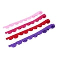 thumbnail image 3 of OULII Display Borders for Classrooms 4Pcs Felt Blackboard Border Strip Wavy Lace Design Pink Purple Red Rosy, 3 of 5
