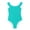 Blue-Green Background, variant on Girls' One-Piece Bathing Suit, Clean and Minimalist Colors Printed Beach Swimwear 3-6Year