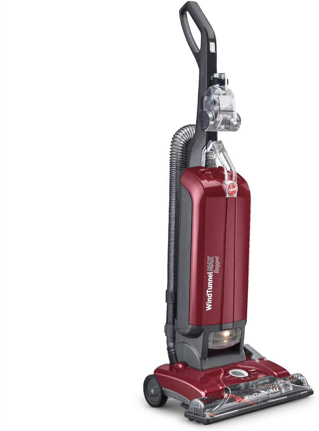 Hoover WindTunnel Max Bagged Upright Vacuum Cleaner, with HEPA Media  Filtration, 30ft. Power Cord, UH30600, Red - Walmart.com