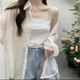 thumbnail image 2 of LEKODE Lightweight Cardigans for Women Light See Through Light Weight Cardigan Women Sheer Cardigans Going Out Tops Travel Cardigan Mesh Shrug Open Front Cardigan Womens Cardigan Beige L, 2 of 4