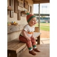 thumbnail image 6 of Miaouyo Baby Boys 3Pcs Easter Outfits Short Sleeve Romper with Contrast Color Pants Hat Set Newborn Clothes, 6 of 9
