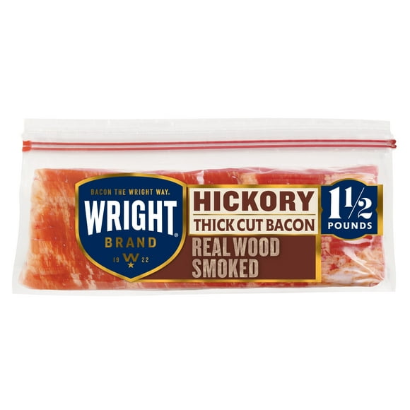 Wright Brand Thick Cut Hickory Real Wood Smoked Bacon, 24 oz
