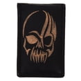 thumbnail image 2 of Leatherboss Genuine Leather Men Skull Print Strong Magnetic Money Clip, Black, 2 of 7