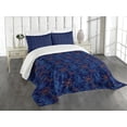 thumbnail image 3 of Ambesonne Fish Quilted Bedspread Set 3 Pcs, Oriental Sacered Carp Koi, King Size, Royal Blue Aqua Orange, 3 of 5