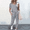 Dark Gray, variant on Women Workout Sets 2 Piece Yoga Outfits Pc Pure Color Suit Short Sleeve Leisure Pocket Home Sweatpants