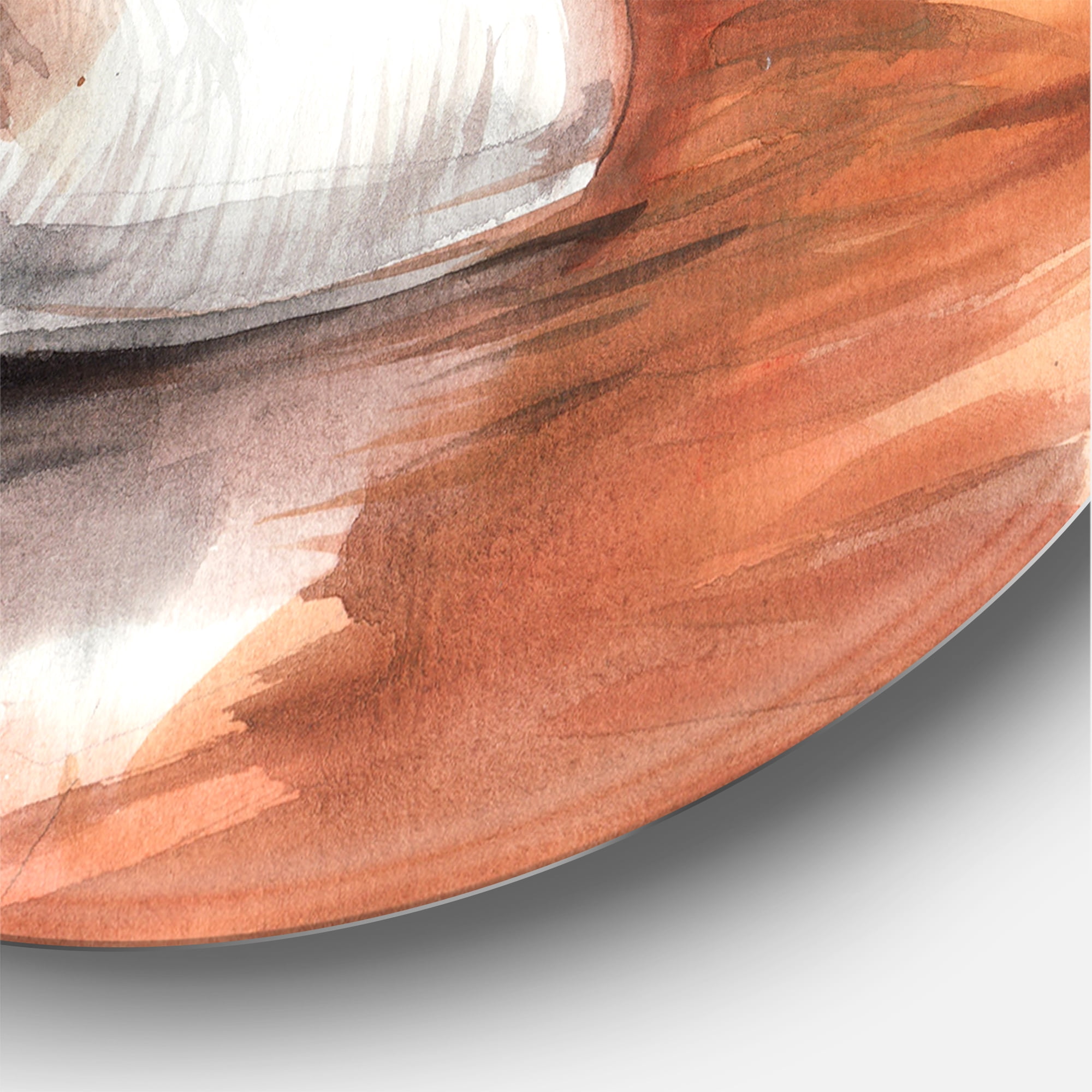 Designart 'Close Up Swan On The Water' Traditional Circle Metal Wall Art 23x23 - Disc of 23