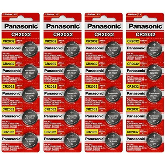 Panasonic CR2032 3 Volt Lithium Coin Battery (20 Batteries)
