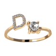 thumbnail image 1 of A-z Letter Gold Color Metal Adjustable Opening Ring, Initials Name Alphabet, 1 of 4