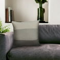 thumbnail image 5 of Parkland Collection Evo 20x20" Solid Cotton Fabric Throw Pillow in Gray/Beige, 5 of 8