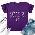thumbnail image 2 of NMMUED T-Shirts d'Halloween pour Femmes Vêtements d'Automne pour Femmes T-Shirts Graphiques d'Halloween T-Shirts Graphiques pour Femmes Hauts d'Automne pour Femmes Vêtements d'Halloween pour Femmes Tunique d'Halloween Violet Foncé TG, 2 of 3