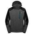 thumbnail image 2 of Little Donkey Andy Men's Waterproof Rain Jacket Lightweight Breathable Raincoat with Detachable Hood for Hiking Golf Travel Grey/Black S, 2 of 7