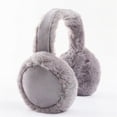 thumbnail image 3 of WTXUE Cache-Oreilles, Femmes Hiver Cache-Oreilles Réglable Faux Chauffe-Oreilles Chaud Coupe-Vent Cache-Oreilles Pliable, 2 Gris, 3 of 3