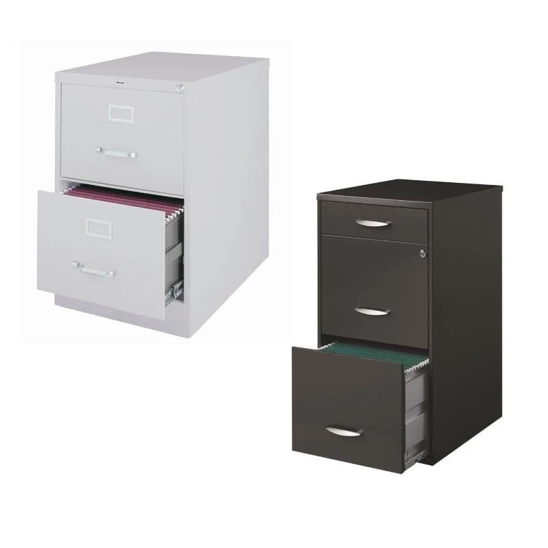 Black/Putty Details about   Lorell 18 Deep 2-Drawer File Cabinet 