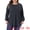 Gray Black, variant on DARING DIVA Women's Plus Tops Crew Neck Button Decor Pullover Blouses 1X Green