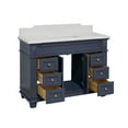 thumbnail image 6 of KBC Elizabeth 48" Wood Bathroom Vanity w/ Quartz Stone in Marine Gray, 6 of 8