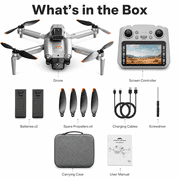 BEEPRINCESS M6 Foldable Drone with 1080p HD Camera, Brushless Motor, Obstacle Avoidance, 4.5 in Screen Controller, 2 Batteries
