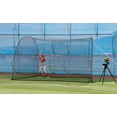 thumbnail image 3 of HEATER SPORTS HomeRun Baseball and Softball Batting Cage Net and Frame, With Built In Pitching Machine Square (Machine NOT Included) Home Run Batting Cage, 3 of 5
