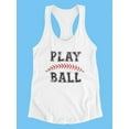 thumbnail image 3 of Play Ball Impression Women Racerback Tank, Female x-Large, 3 of 4