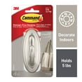 thumbnail image 4 of 3M Command Traditional Hook Large Decorative 17053 No Damage 1 Hook 2 Strips Brushed Nickel, 4-Pack, 4 of 10