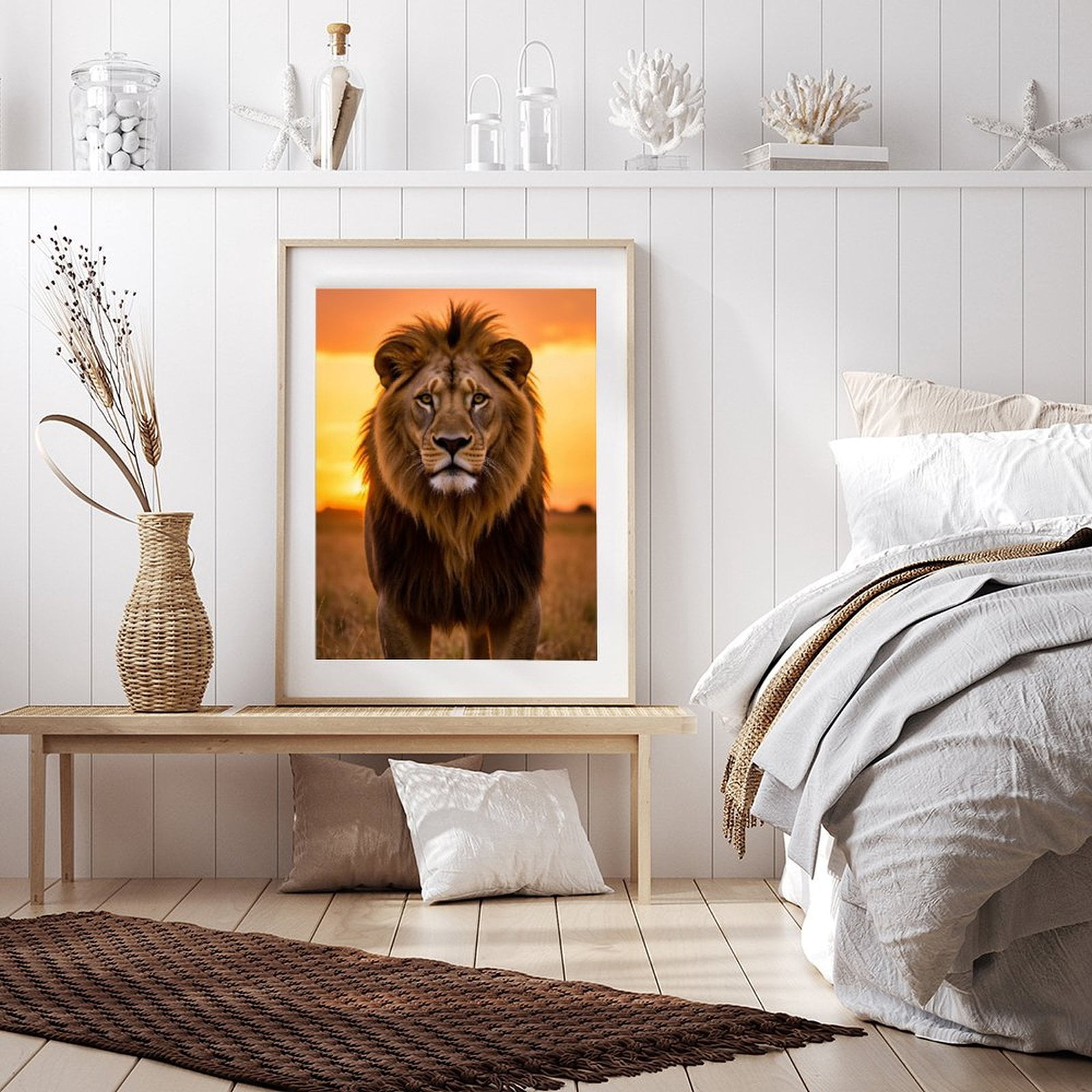 Kit Diamond Painting Lion 5D Pour Adultes - 30x40 Cm, Diamants Ronds, Toile HD | Activité Anti-stress, Décoration Murale